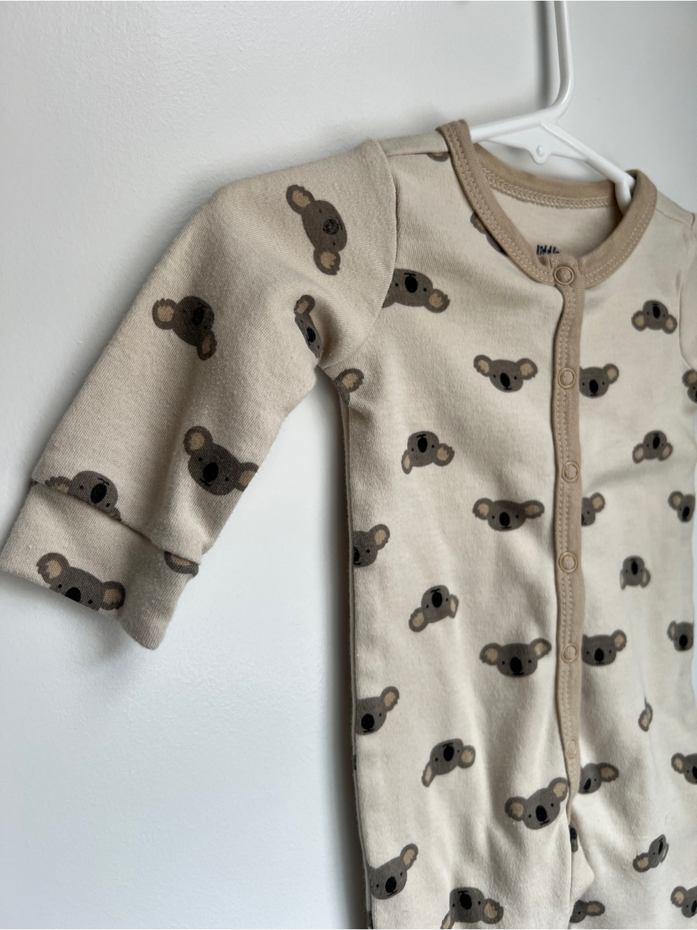 Little Lad Baby Koala Footed Sleeper | 0-3 Months Neutral One Piece